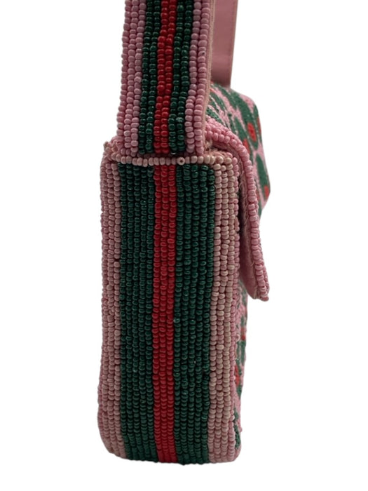 By Anthropologie Pink Multi textile & synthetic Beaded Olive Motif Bag Pink Multi