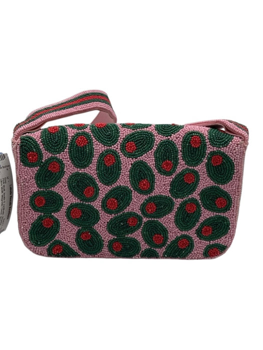 By Anthropologie Pink Multi textile & synthetic Beaded Olive Motif Bag Pink Multi
