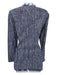 St. John Size 6 Blue, Black & White Cotton Blend Boucle Snap Closure Jacket Blue, Black & White / 6