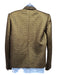 Lanvin Size 38 Gold & Black Cotton & Silk Lame Open Front Welt Pocket Jacket Gold & Black / 38