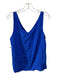 St. John Size S Royal Blue Silk Sleeveless V Neck Cami Top Royal Blue / S