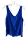 St. John Size S Royal Blue Silk Sleeveless V Neck Cami Top Royal Blue / S
