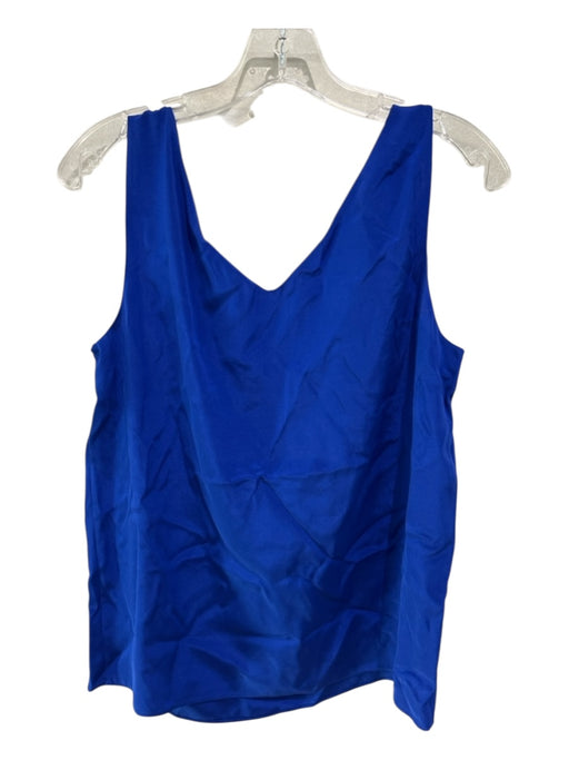 St. John Size M Royal Blue Silk Sleeveless V Neck Cami Top Royal Blue / M