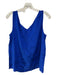 St. John Size M Royal Blue Silk Sleeveless V Neck Cami Top Royal Blue / M