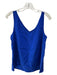 St. John Size M Royal Blue Silk Sleeveless V Neck Cami Top Royal Blue / M