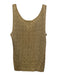 Ralph Lauren Size Medium Gold Cotton Blend Sleeveless Cable Knit Top Gold / Medium
