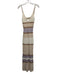 Torn By Ronny Kobo Size Small Purple & Beige Viscose Blend Sleeveless Dress Purple & Beige / Small
