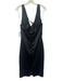 Jason Wu Size Small Black Polyester Halter Tie Neck Satin Midi Dress Black / Small