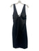 Jason Wu Size Small Black Polyester Halter Tie Neck Satin Midi Dress Black / Small