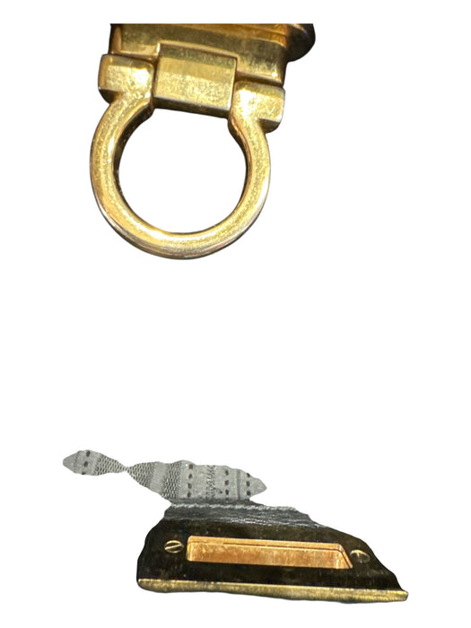 Salvatore Ferragamo Black Leather Gold hardware Logo Zip Pocket shoulder bag Bag Black / Medium