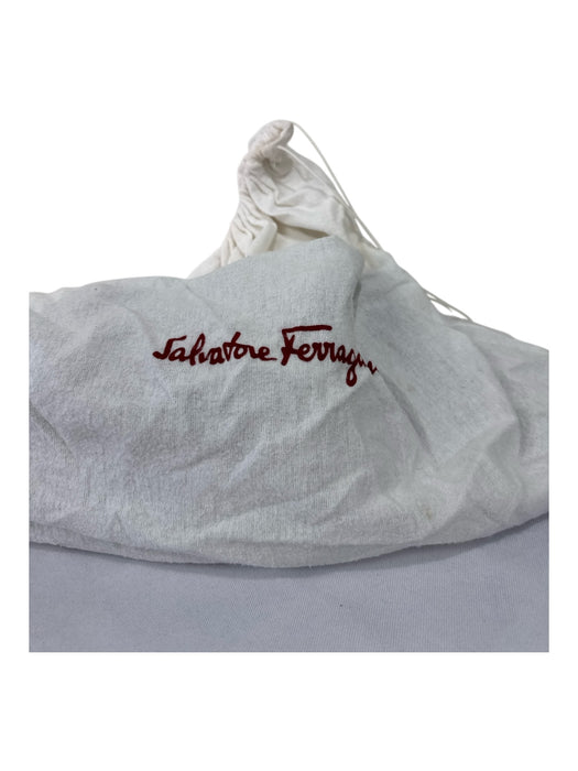 Salvatore Ferragamo Black Leather Gold hardware Logo Zip Pocket shoulder bag Bag Black / Medium