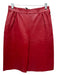 Valentino Size XS / 38 Red Lamb leather Side Zip High Rise Culotte Knee Shorts Red / XS / 38