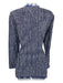 St. John Size 8 Blue, Black & White Cotton Blend Boucle Snap Closure Jacket Blue, Black & White / 8
