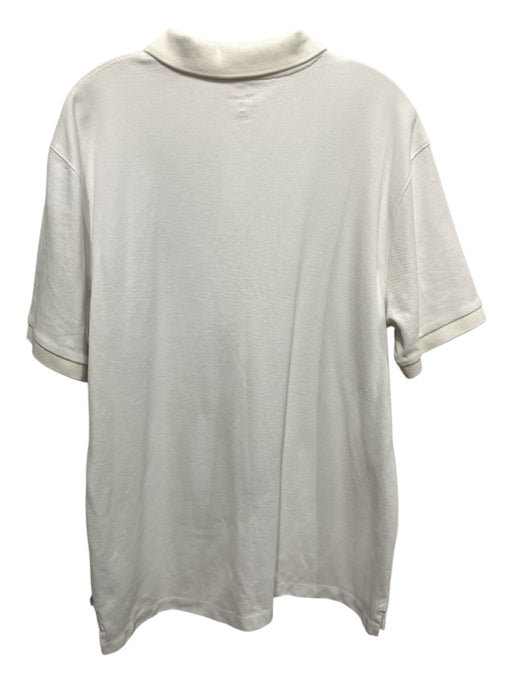 Masters Size XL White Cotton Solid Polo Men's Short Sleeve White / XL