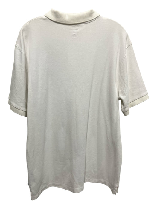 Masters Size XL White Cotton Solid Polo Men's Short Sleeve White / XL