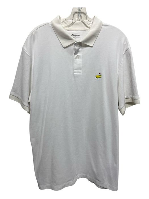 Masters Size XL White Cotton Solid Polo Men's Short Sleeve White / XL