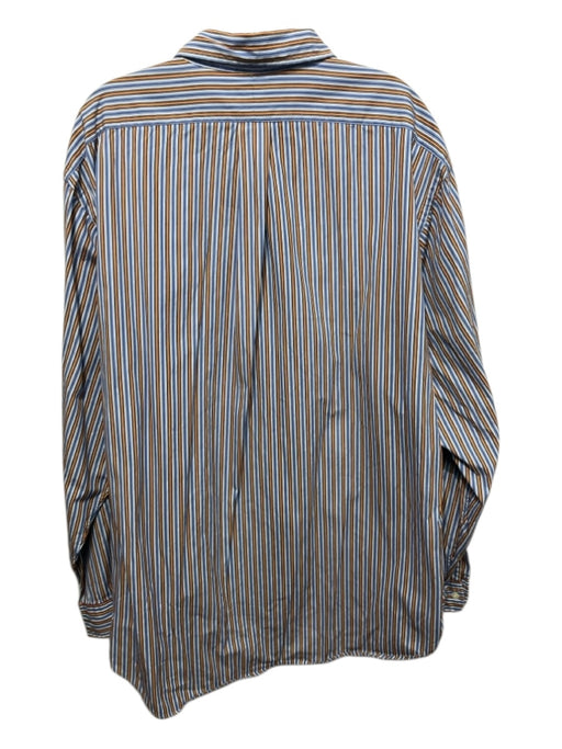 Ralph Lauren Size XXL Orange & Blue Cotton Striped Button up Long Sleeve Shirt Orange & Blue / XXL