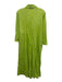 Julia Armory Size S Green & White Cotton Long Sleeve Dot Pattern Button Up Dress Green & White / S