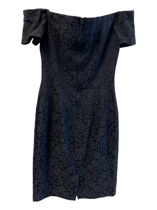 All That Jazz Size Est M Black Cotton Blend Off Shoulder Zip Back Dress Black / Est M