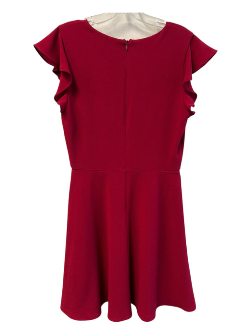 Charles Henry Size MP Red Polyester Blend V Neck Short Sleeve Above knee Dress Red / MP