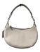 Coach Ivory Leather Top Handle Silver Hardware Zip closure Rounded Bag Ivory / S