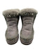 Mou Shoe Size 8 Gray Suede Shearling Detail Stitch Detail Heel Booties Gray / 8