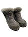 Mou Shoe Size 8 Gray Suede Shearling Detail Stitch Detail Heel Booties Gray / 8