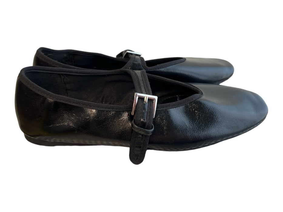 Steve Madden Shoe Size est 9 Black Manmade Material Shine Leather Look Shoes Black / est 9