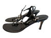 Manolo Blahnik Shoe Size 39 Black Leather Thong Strap Stiletto Shoes Black / 39