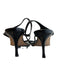Manolo Blahnik Shoe Size 39 Black Leather Thong Strap Stiletto Shoes Black / 39