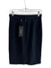 Dolce & Gabbana Size 42 Black Viscose Blend Back Zip Knee Length Skirt Black / 42