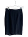 Dolce & Gabbana Size 42 Black Viscose Blend Back Zip Knee Length Skirt Black / 42