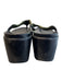 Prada Shoe Size 38.5 Black & Green Leather & Manmade Thong Strap Platform Shoes Black & Green / 38.5