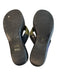 Prada Shoe Size 38.5 Black & Green Leather & Manmade Thong Strap Platform Shoes Black & Green / 38.5
