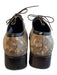 Prada Shoe Size 37.5 Brown Leather Reptile Almond Toe Lace Up Loafer Shoes Brown / 37.5