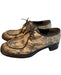 Prada Shoe Size 37.5 Brown Leather Reptile Almond Toe Lace Up Loafer Shoes Brown / 37.5