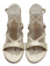 Stuart Weitzman Shoe Size 8.5 White Satin Ankle Buckle Strappy Stiletto Sandals White / 8.5