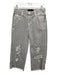 J Brand Size 26 Gray Cotton Denim Ripped Whiskering Frayed Hem Wide Leg Jeans Gray / 26