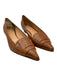 Casadei Shoe Size 9 Brown Leather Contrast Stitching Pointed Toe Flats Brown / 9