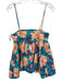 Autumn Adeigbo Size 4 Blue, Orange, pink Cotton Empire Waist Floral Babydoll Top Blue, Orange, pink / 4