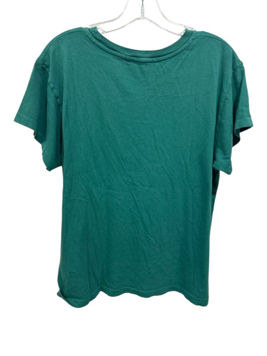 Daydreamer Size M Green & White Cotton Crew Neck T Shirt Top Green & White / M