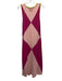 Victor Glemaud Size Medium Pink & Magenta Sleeveless Diamond Print Midi Dress Pink & Magenta / Medium