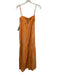 Amanda Uprichard Size Small Light Orange Cotton Spaghetti Strap Gathered Dress Light Orange / Small