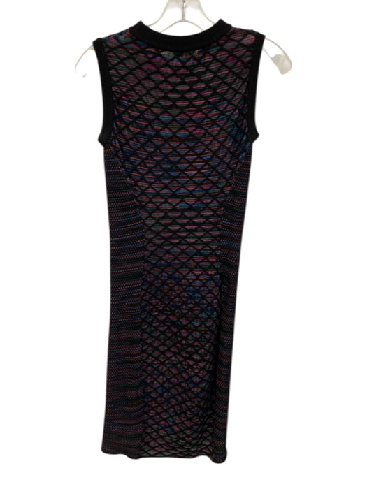 M Missoni Size Est Small Black & Multi Sleeveless Heathered Stripe Mesh Dress Black & Multi / Est Small