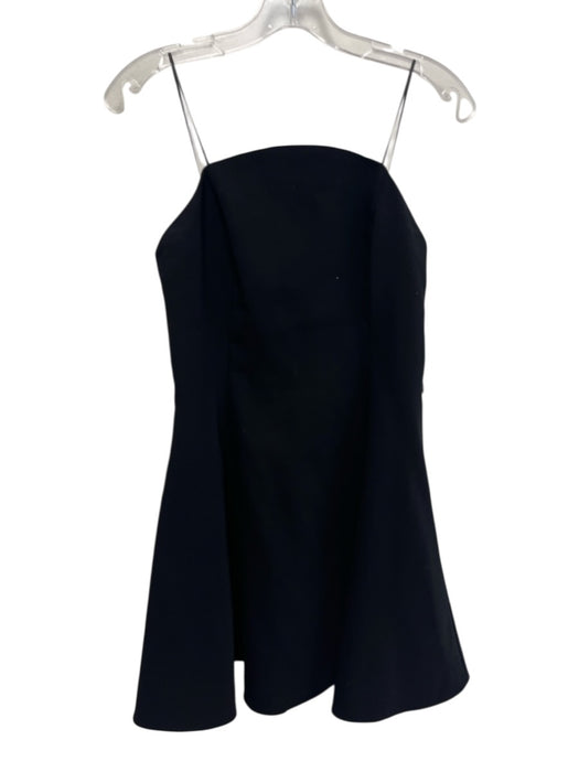 Amanda Uprichard Size Small Black Polyester Strapless Mini Dress Black / Small