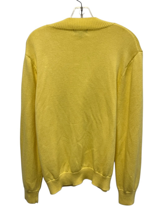 Quiet Golf Size Large Yellow Cashmere Blend Long Sleeve Button Front Sweater Yellow / Large
