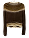 J Crew Size Small Brown & Cream Wool Blend Long Sleeve Abstract Print Sweater Brown & Cream / Small