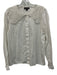 J Crew Size Small White Cotton Long Sleeve Lace Trim Button Front Collar Top White / Small