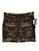 Free People Size 4 Brown Viscose Blend High Rise Crushed Velvet Zip Pocket Skirt Brown / 4