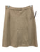 Valentino Boutique Size 8 Beige Wool Blend Back Zip Paneled Flare Skirt Beige / 8